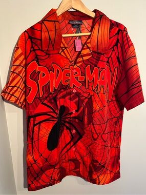 Spider-Man Marvel Vintage Graphic Red Short-Sleeve Shirt S